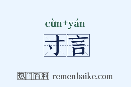 寸言是什么意思的图片